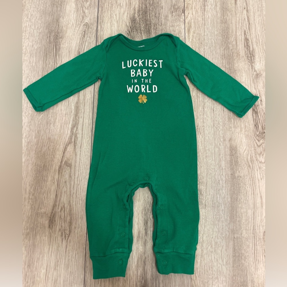 9 Months Carter's Luckiest Baby In The World One Piece Outfit